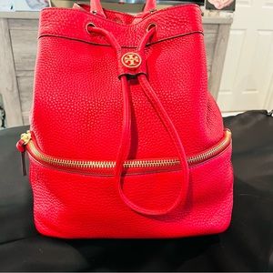 ROBINSON PEBBLED LEATHER BACKPACK/BUCKET BAG, KIR ROYALE, like NEW